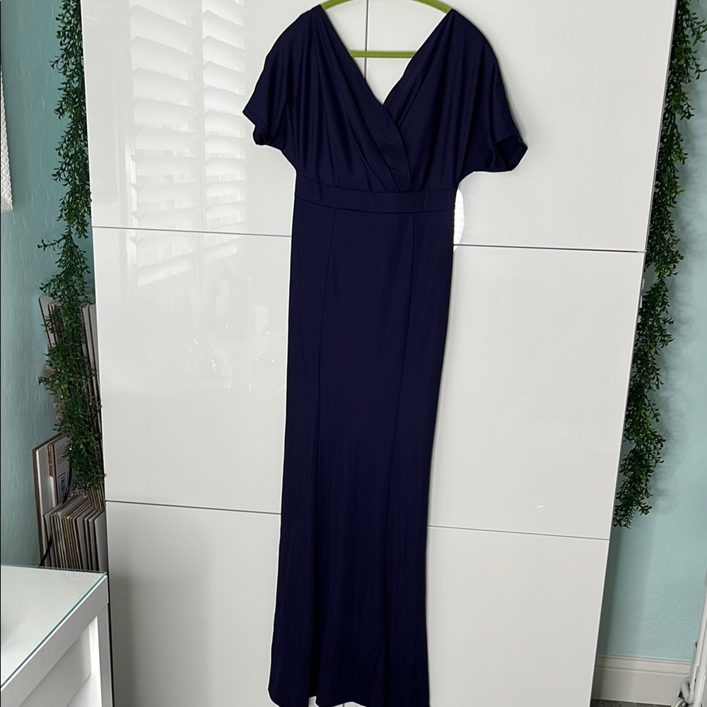 Elegant Navy Blue Women's Maxi  Dress